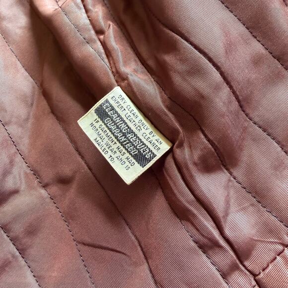 Penny Lane Coat genuine lamb leather and real fur collar long jacket vintage 70s - Picture 7 of 15